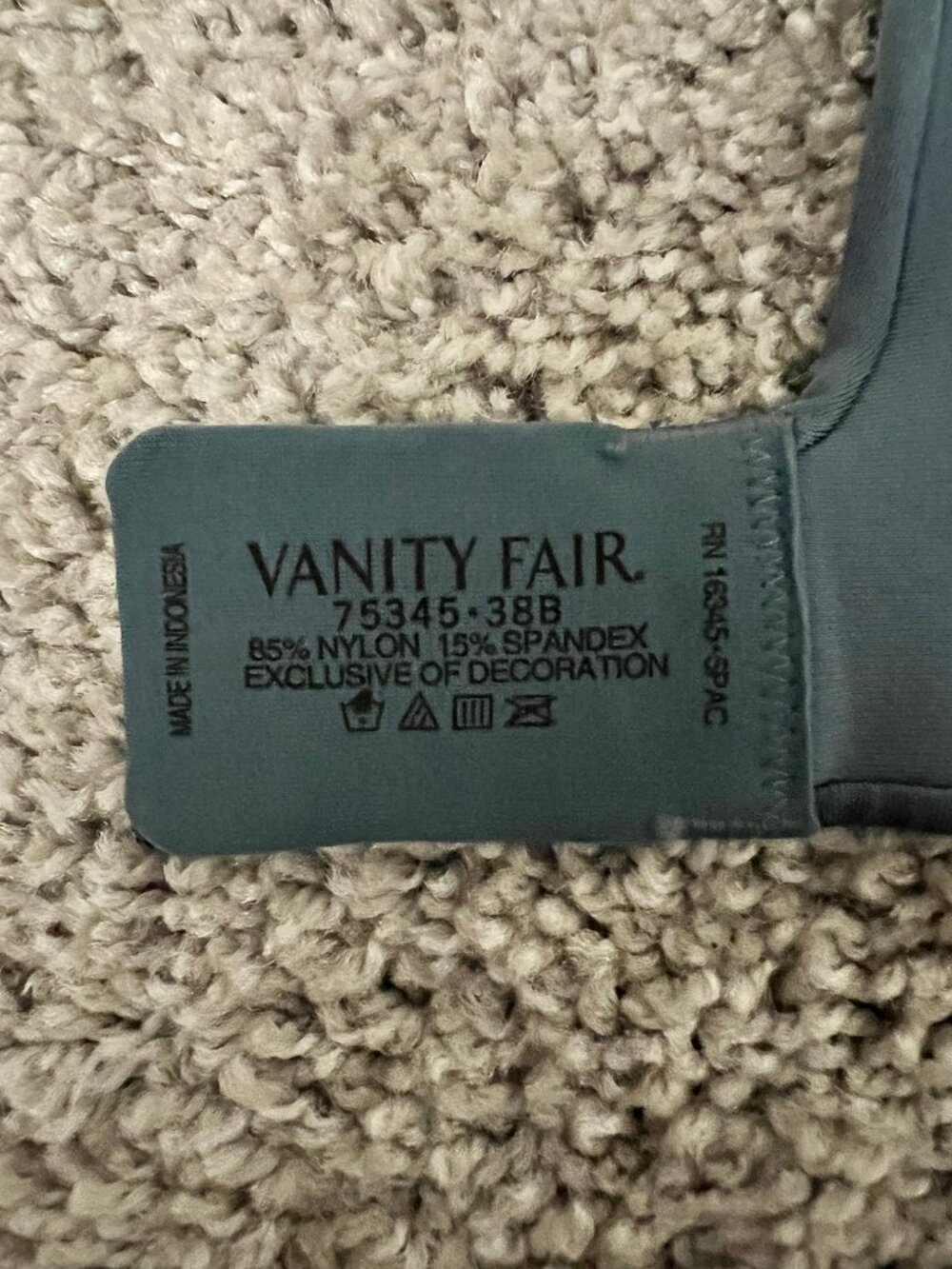 Vanity Fair Bra Blue Note 38B - Picture 5 of 7